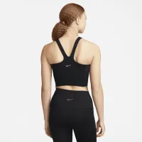 Nike Yoga Dri-FIT Luxe жіноча Shelf-Bra Cropped Tank колір чорний