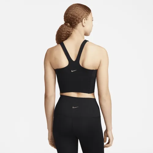 Nike Yoga Dri-FIT Luxe жіноча Shelf-Bra Cropped Tank колір чорний