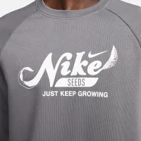 Nike чоловічі Dri-FIT Fleece Fitness Crew-Neck Top колір сірий