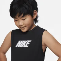 Nike Dri-FIT Multi+ Big дитячі (для хлопчиків) Sleeveless тренувальні Top колір чорний