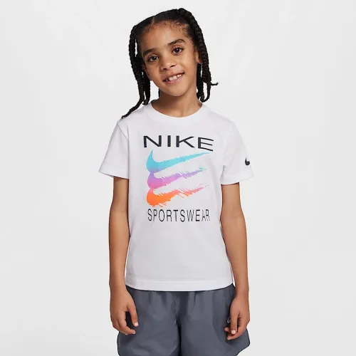 Nike Sportswear Little дитячі Sportswear Swoosh футболка колір білий