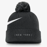 New York Yankees Peak чоловічі Nike MLB Cuffed Pom Beanie колір чорний