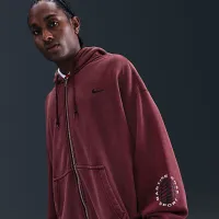Nike x Martine Rose мужские Full-Zip Толстовка с капюшоном цвет красный
