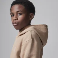 Nike Jordan MJ Brooklyn Big детские Fleece Pullover Толстовка с капюшоном цвет коричневый