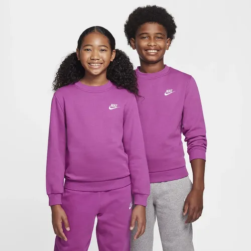 Nike Sportswear Club Fleece Big дитячі світшот колір фіолетовий