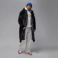 Nike Jordan Brooklyn чоловічі Faux Fur Robe колір сірий