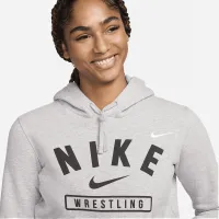 Nike женская Wrestling Pullover Толстовка с капюшоном цвет серый