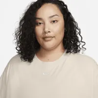 Nike Sportswear Essential жіноча футболка (великі розміри) колір коричневий