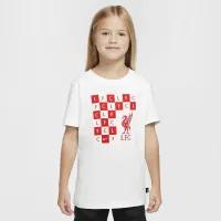 Liverpool FC Big дитячі Nike Soccer Checkeколір червоний футболка колір білий