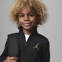 Nike Jordan Take Flight колір чорний and Gold Tricot комплект Little Kids Tracksuit колір чорний