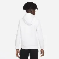 Nike Club Fleece Big дитячі Pullover Толстовка з капюшоном колір білий