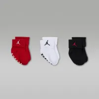 Nike Jordan Essentials Baby Ribbed Gripper носки (3 пары) цвет красный