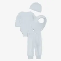 Nike 4-Piece Velour Embossed Swoosh Boxed набор Baby 4-Piece Bodysuit набор синий