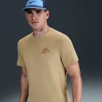 Nike мужские Dri-FIT футболка цвет коричневый