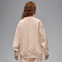 Nike Jordan Flight Fleece жіноча Crew-Neck світшот колір коричневий