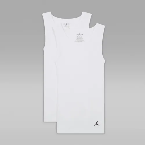 Nike Jordan Flight Base Big детские Tank Top (2 пары) цвет белый