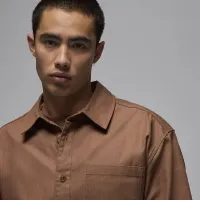 Nike Jordan Essentials чоловічі Button-Down Shirt колір коричневий