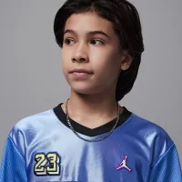 Nike Jordan Customized Air Big детские Soccer Jersey синий
