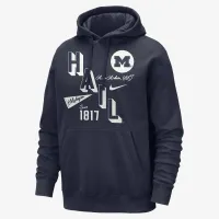 Michigan Club чоловічі Nike College Толстовка з капюшоном блакитний