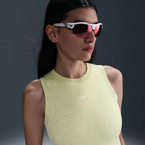 Nike Sportswear Chill Knit женская Tight Cropped Mini-Rib Tank Top Yellow