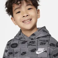 Nike Sportswear Club Little детские Толстовка с капюшоном цвет серый
