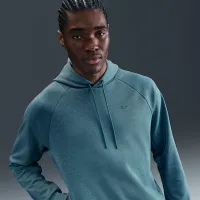 Nike Primary Fleece чоловічі Dri-FIT UV Pullover Performance Толстовка з капюшоном блакитний