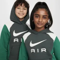 Nike Air Big детские Pullover Толстовка с капюшоном цвет зеленый