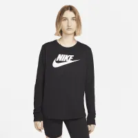 Nike Sportswear Essentials женская Long-Sleeve Logo футболка цвет черный