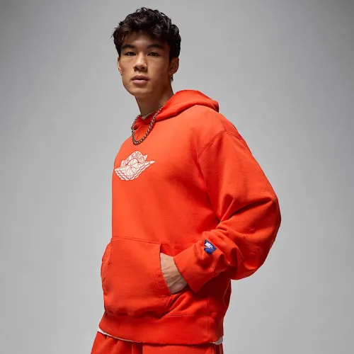 Nike Jordan Rare Air мужские Fleece Pullover Толстовка с капюшоном цвет красный