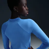 Nike Essential женская Long-Sleeve Hydroguard Swim Shirt синий