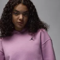 Nike Jordan Brooklyn Fleece жіноча Pullover Толстовка з капюшоном колір фіолетовий