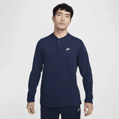 Nike Club чоловічі Long-Sleeve Henley блакитний