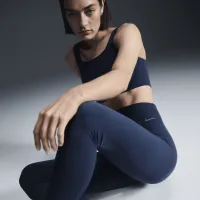 Nike Zenvy женская Gentle-Support С высокой Талией Full-Length лосины синий