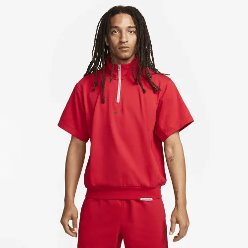 Nike Dri-FIT Standard Issue чоловічі 1/4-Zip Short-Sleeve баскетбольні Top колір червоний