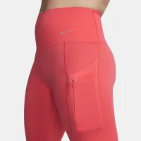 Nike Go женская Firm-Support С высокой Талией Cropped лосины с карманамицвет красный