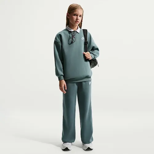 Nike Sportswear Club Fleece Girls' Wide-Leg Pants цвет серый