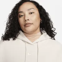 Nike Sportswear Phoenix Fleece женская оверсайз Pullover Толстовка с капюшоном (большие размеры) цвет коричневый