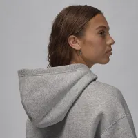 Nike Jordan Brooklyn Fleece жіноча Pullover Толстовка з капюшоном колір сірий