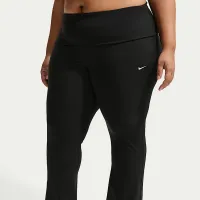 Nike Sportswear Chill Knit жіноча Mid-Rise Tight Ribbed Pants (великі розміри) колір чорний