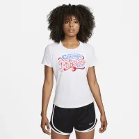 Nike Dri-FIT One Luxe жіноча Short-Sleeve Running Top колір білий
