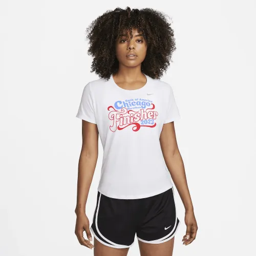 Nike Dri-FIT One Luxe женская Short-Sleeve Running Top цвет белый
