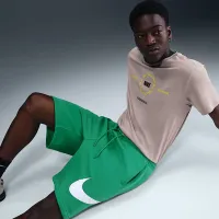 Nike Club мужские Fleece шорты цвет зеленый