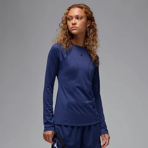 Nike Jordan Sport Double Threat женская Long-Sleeve Top синий