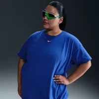 Nike Sportswear Essential жіноча футболка (великі розміри) блакитний