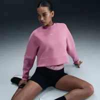 Nike Prima женская Dri-FIT оверсайз Crew-Neck Cropped Top Pink