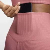 Nike Zenvy Rib жіноча Gentle-Support З високою талією 7/8 лосіни Pink