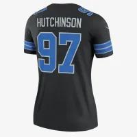 Aidan Hutchinson Detroit Lions женская Nike Dri-FIT NFL Legend Jersey цвет черный