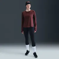 Nike One Classic жіноча Dri-FIT Long-Sleeve Top колір червоний