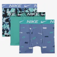 Nike Dri-FIT Micro Print Big детские трусы (3 пары) синий