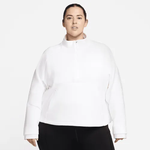 Nike Dri-FIT Prima жіноча 1/2-Zip тренувальні Top (великі розміри) колір білий